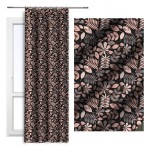 Zasłona gotowa na taśmie Ciemna Pudrowe Liście 140x250 Vipro D404-306