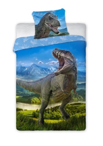 Pościel 160x200+70x80 T-REX 001 niebieski EAN 5907750598052.jpg