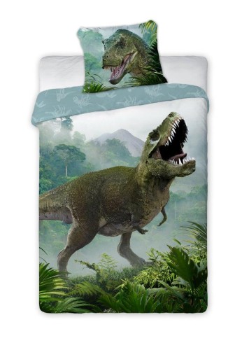 Pościel 140x200+70x90 T-REX 002 zielony EAN 5907750598069.jpg