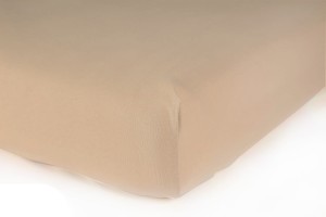 Prześcieradło jersey z gumką 220x200 (beżowe) 145 g/m2