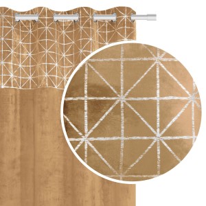 Zasłona gotowa Welurowa Velvet GLOSSY 140x250 (musztarda)