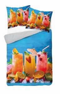 Pościel 3D satynowa z mikrowłókna DRINKS 160x200 Detexpol  