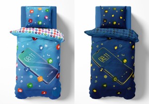 Pościel świecąca w ciemności Smartfon 160x200 Detexpol