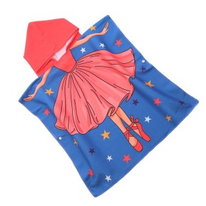 Poncho Baletnica 60x120 ręcznik ponczo z kapturem