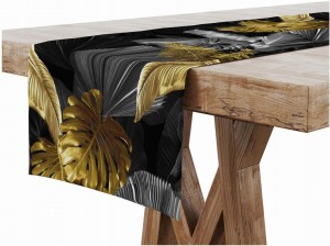 Obrus na stół BIEŻNIK 40x180 Złote Liście