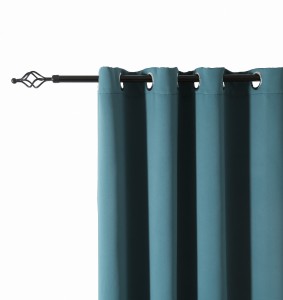 Matowa zasłona gotowa na przelotkach 140x250 denim dżins