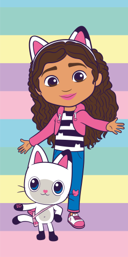 Gabby´s Dollhouse Colors beach towel.png