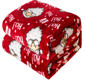 Koc świąteczny 200x220 narzuta kocyk pled czerwony Mikołaj Santa HoHo