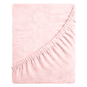 Prześcieradło frotte z gumką 60x120 (pudrowy) 190 g/m2 DeLux