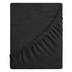 Prześcieradło frotte z gumką 60x120 (czarny) 190 g/m2 DeLux