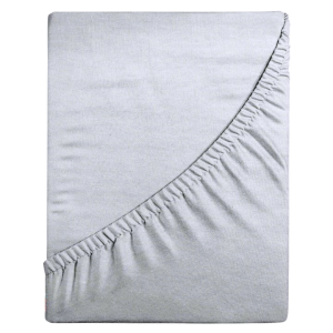 Prześcieradło jersey z gumką 80x160 (popiel) 155 g/m2 DeLux