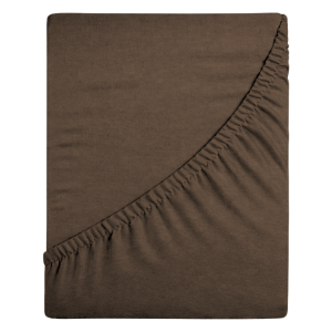 Prześcieradło jersey z gumką 80x160 (czekolada) 155 g/m2 DeLux