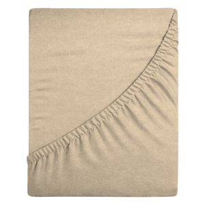Prześcieradło jersey z gumką 90x200 (beż) 155 g/m2 DeLux