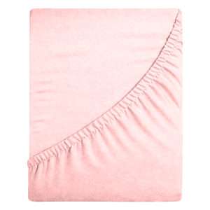 Prześcieradło jersey z gumką 90x200 (pudrowy) 155 g/m2 DeLux