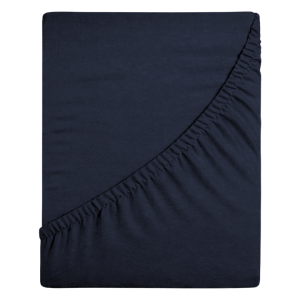Prześcieradło jersey z gumką 160x200 (granat) 155 g/m2 DeLux