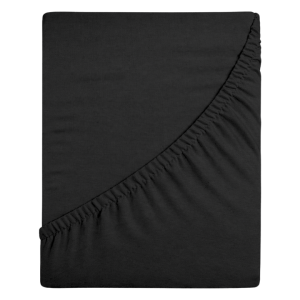 Prześcieradło jersey z gumką 160x200 (czarny) 155 g/m2 DeLux