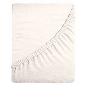 Prześcieradło jersey z gumką 180x200 (kość słoniowa) 155 g/m2 DeLux