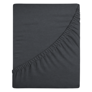 Prześcieradło jersey z gumką 220x200 (popiel ciemny) 155 g/m2 DeLux