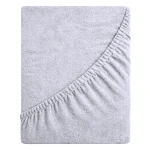 Prześcieradło frotte z gumką 80x160 (popiel) 190 g/m2 DeLux