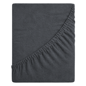 Prześcieradło frotte z gumką 90x200 (popiel ciemny) 190 g/m2 DeLux