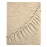 Prześcieradło frotte z gumką 90x200 (beż) 190 g/m2 DeLux