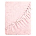 Prześcieradło frotte z gumką 120x200 (pudrowy) 190 g/m2 DeLux