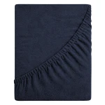 Prześcieradło frotte z gumką 140x200 (granat) 190 g/m2 DeLux