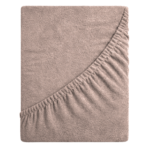 Prześcieradło frotte z gumką 160x200 (cafe) 190 g/m2 DeLux