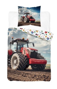 Pościel Czerwony Traktor 160x200 Detexpol 